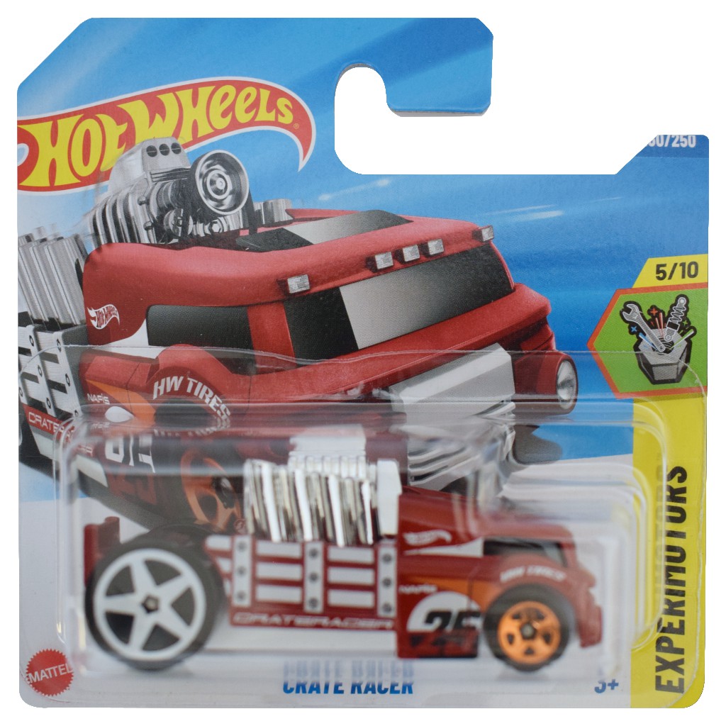 Hot Wheels: Crate Racer burgunderrotes Miniaturauto 1/64 - Mattel