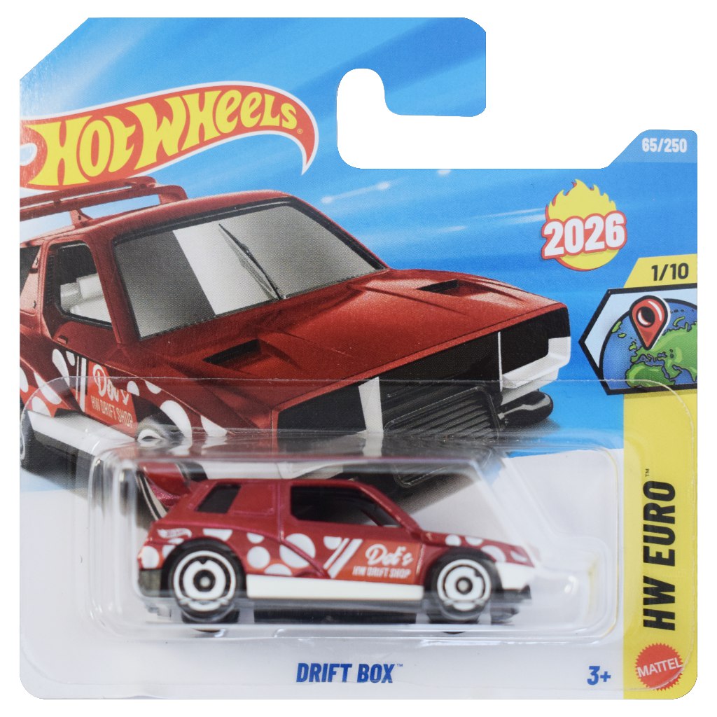 Hot Wheels: Drift Box bordeauxfarbenes Spielzeugauto 1/64 - Mattel