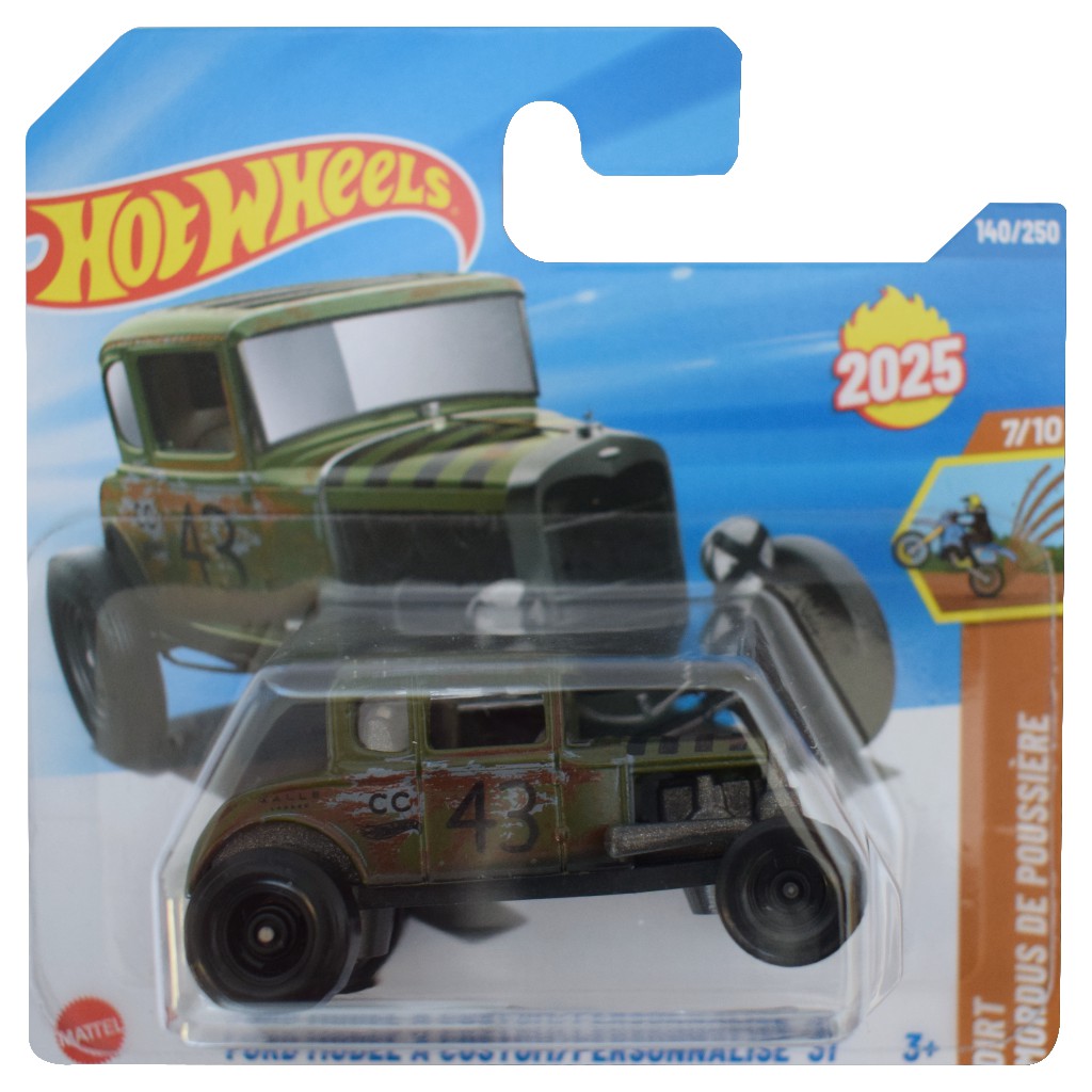 Hot Wheels: Ford Model A Custom grünes Spielzeugauto 1/64 – Mattel