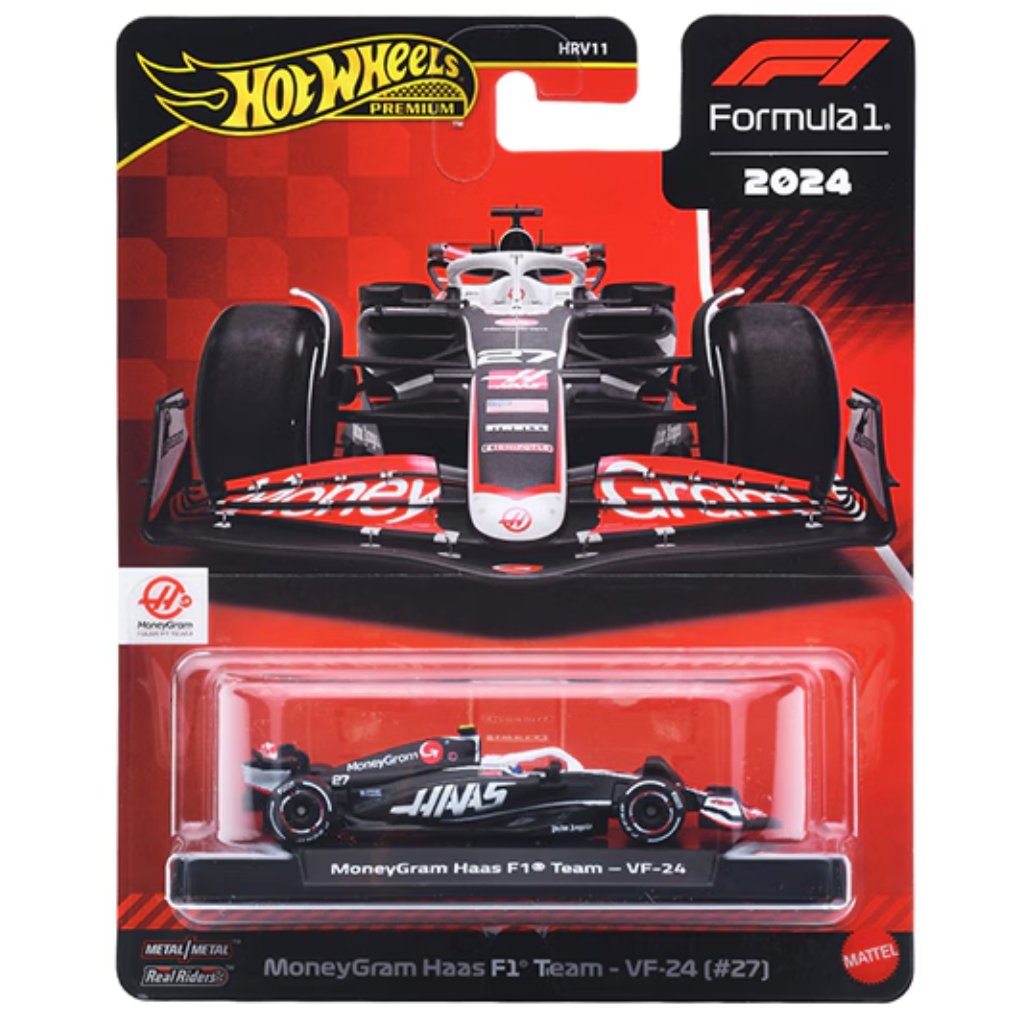 Hot Wheels Formel 1: MoneyGram Haas VF-24 (#27) Modellauto 1/64 - Mattel