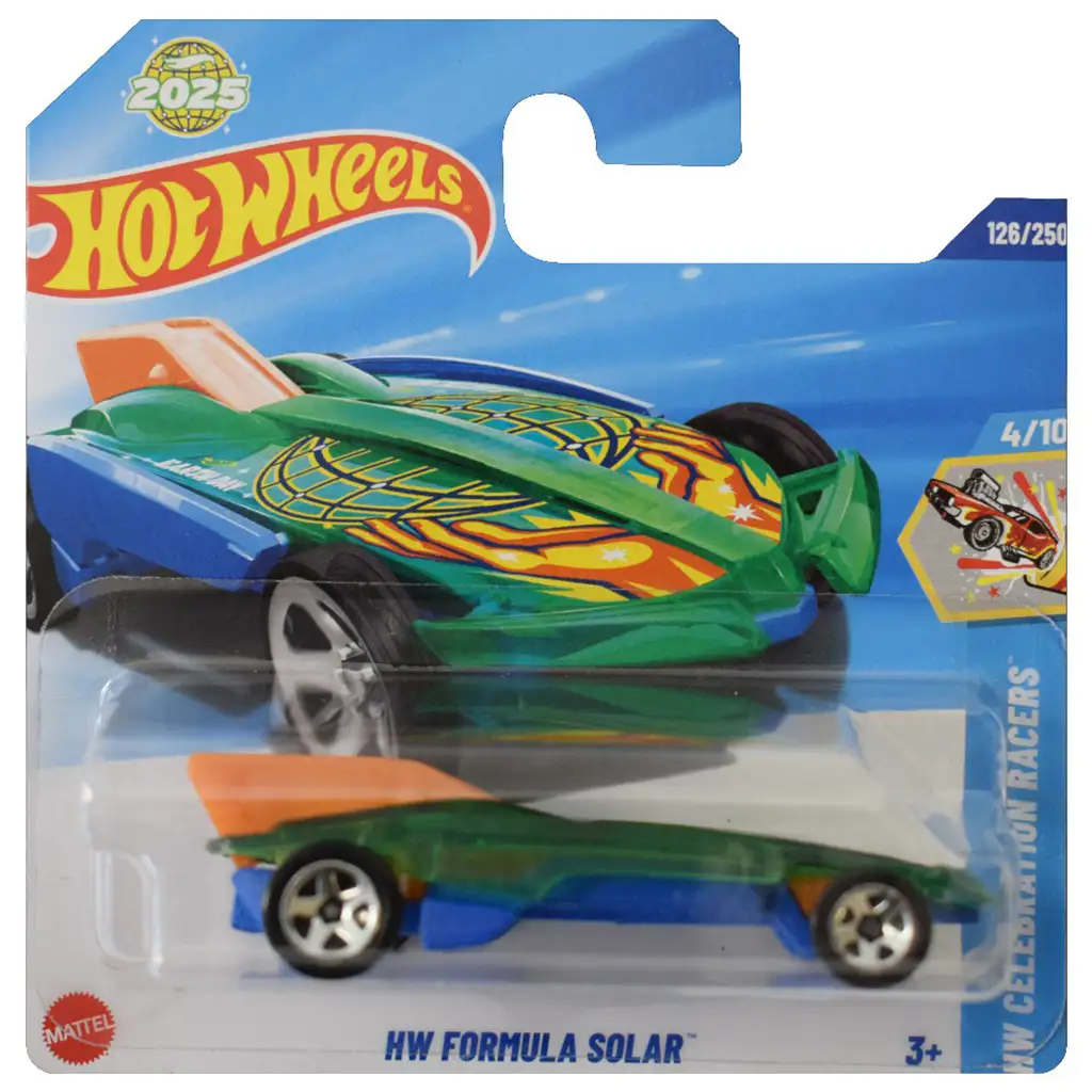 Hot Wheels: HW Formula Solar grün-blaues Spielzeugauto 1/64 - Mattel