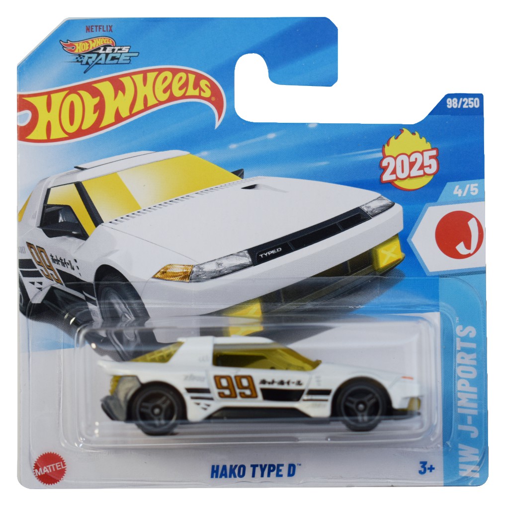 Hot Wheels: Hako Type D weißes Spielzeugauto 1/64 - Mattel