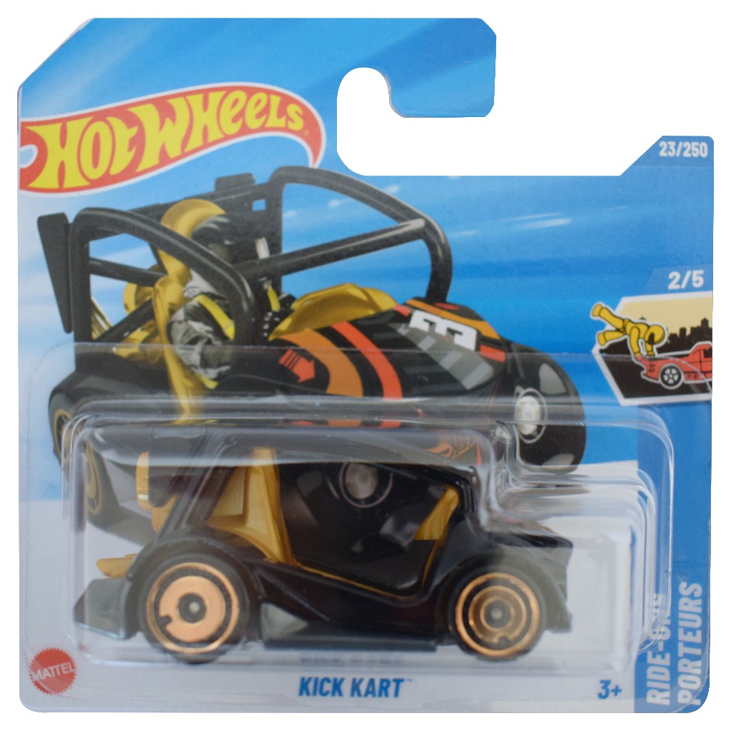 Hot Wheels: Kick Kart schwarzes Mini-Auto 1/64 - Mattel