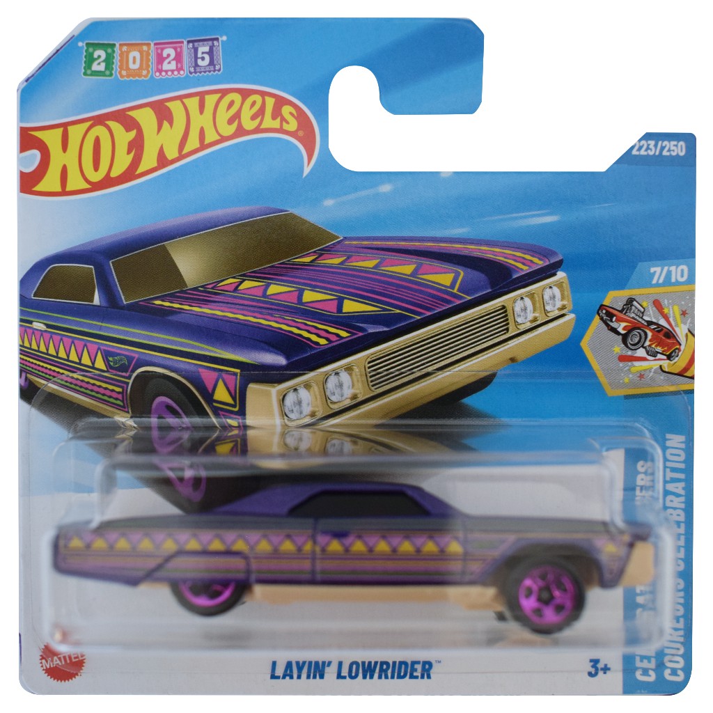 Hot Wheels: Layin’ Lowrider lila Spielzeugauto 1/64 – Mattel