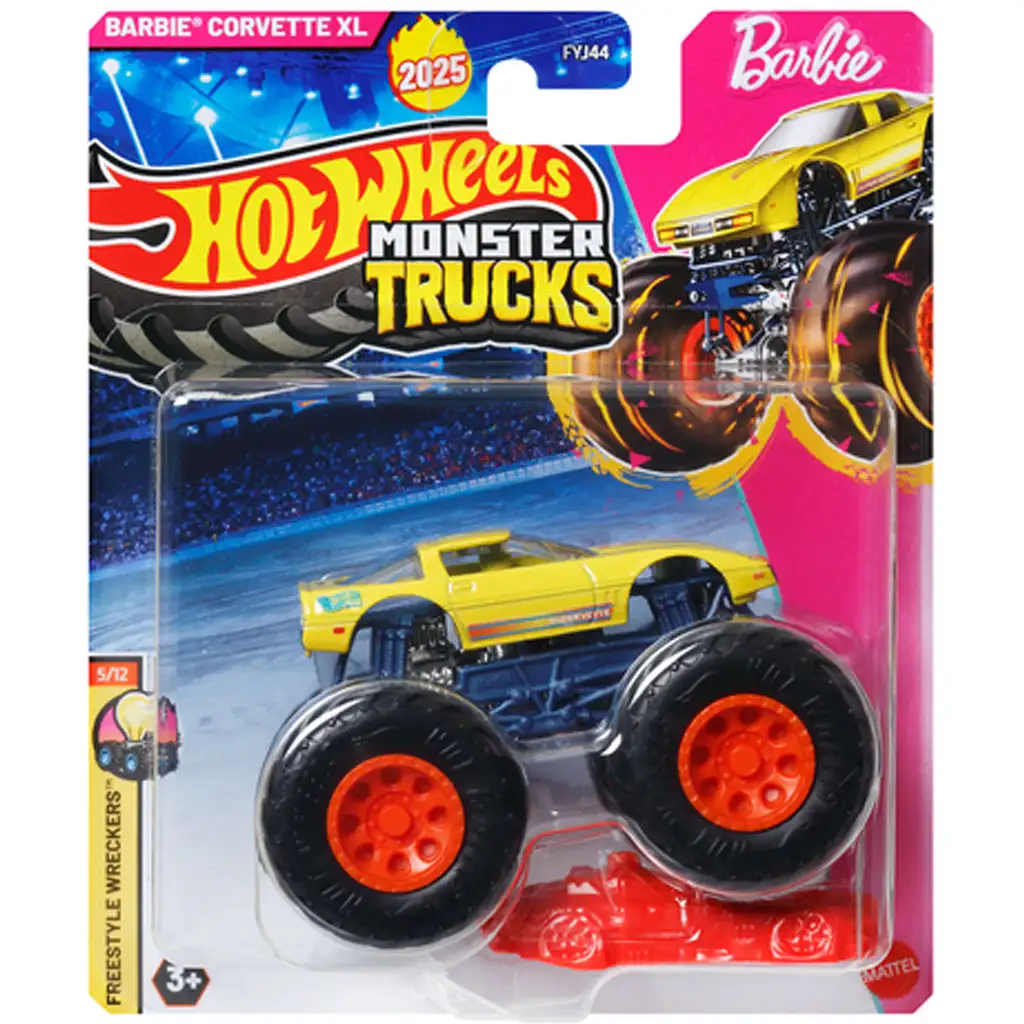 Hot Wheels Monster Trucks: Barbie Corvette XL Spielzeugauto 1/64 - Mattel