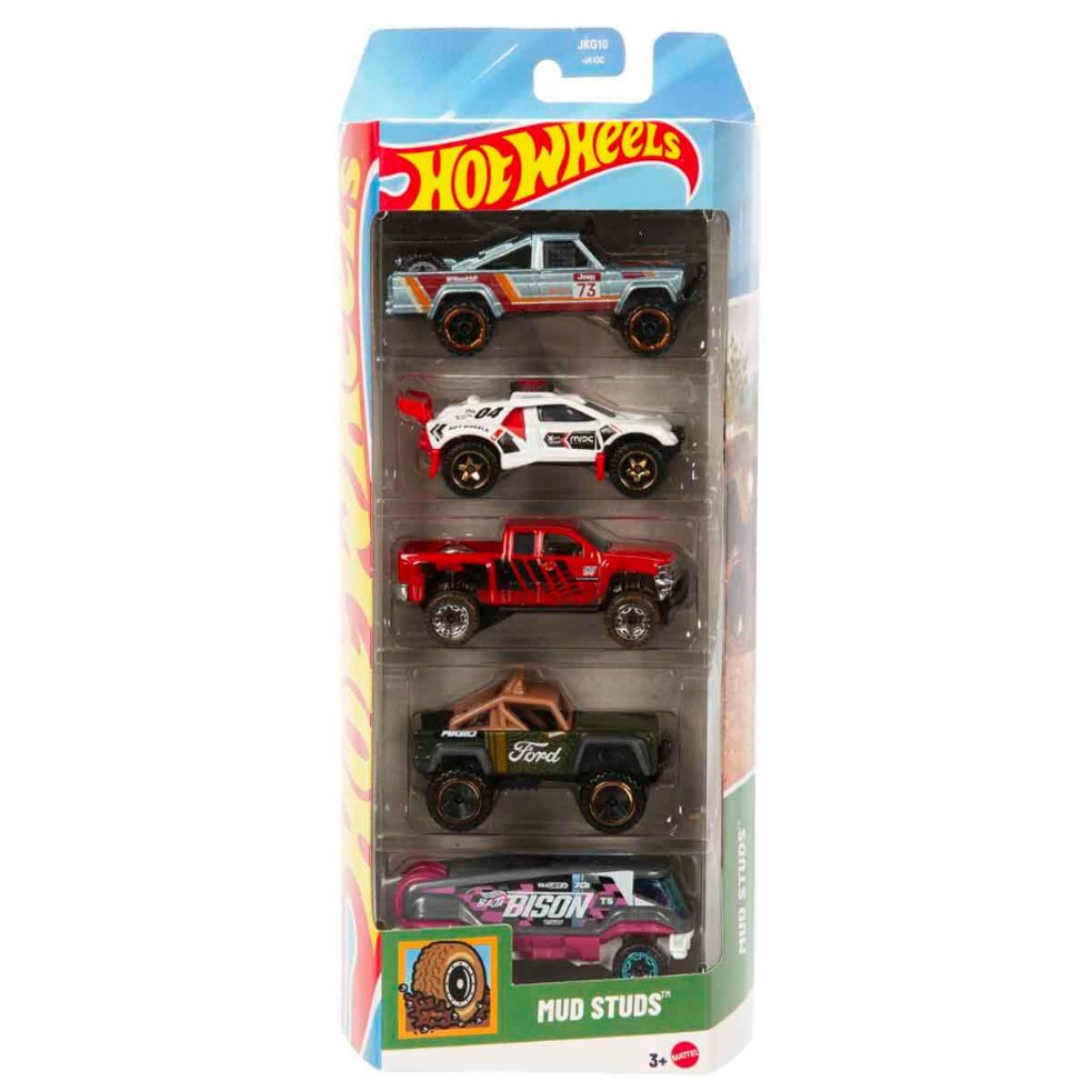 Hot Wheels: Mud Studs Fahrzeuge 5er-Set - Mattel
