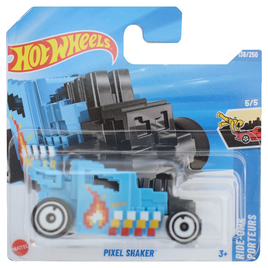 Hot Wheels: Pixel Shaker blaues Auto 1:64 – Mattel