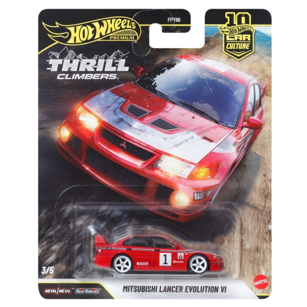 Hot Wheels Premium: Cool-túra Mitsubishi Lancer Evolution VI Modellauto 1/64 - Mattel