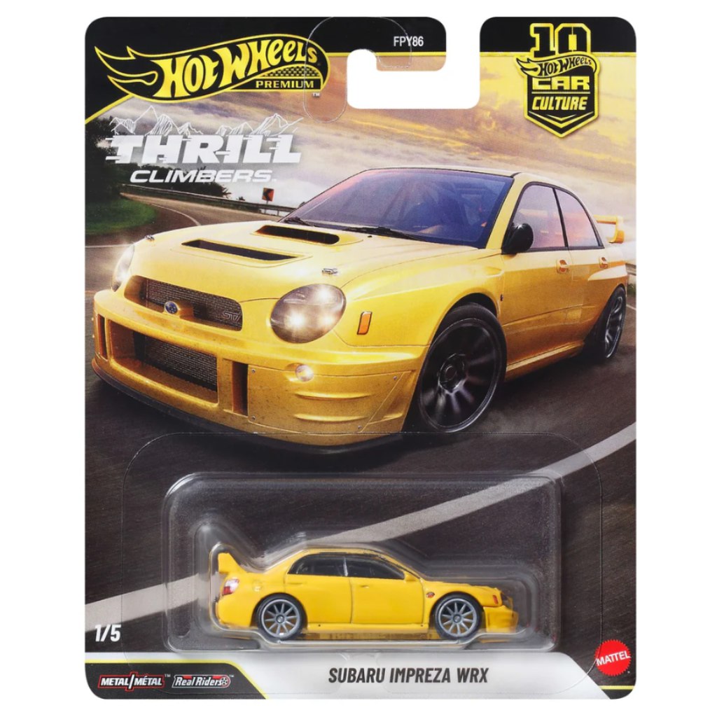 Hot Wheels Premium: Cool-túra Subaru Impreza WRX Modellauto im Maßstab 1:64 – Mattel