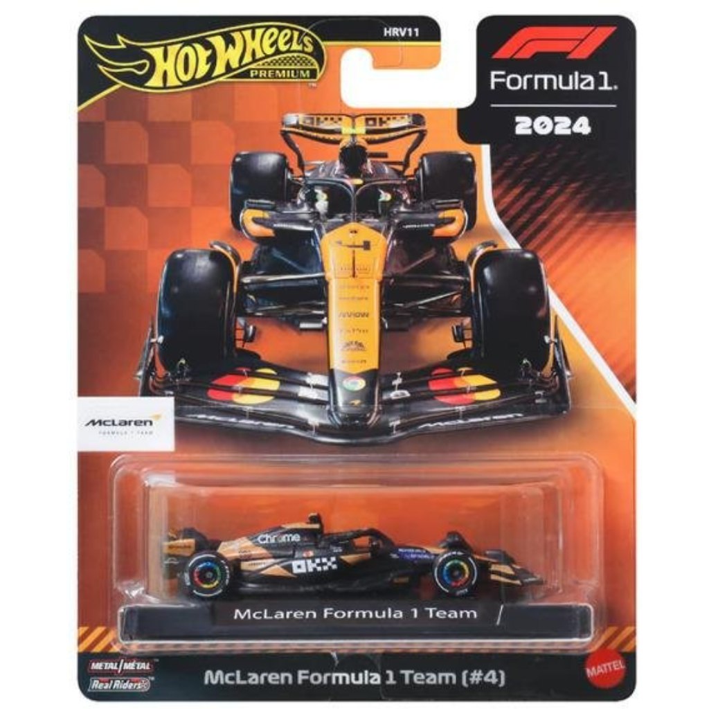 Hot Wheels Premium: McLaren Formel 1 Nr.: 4 Spielzeugauto 1/64 - Mattel