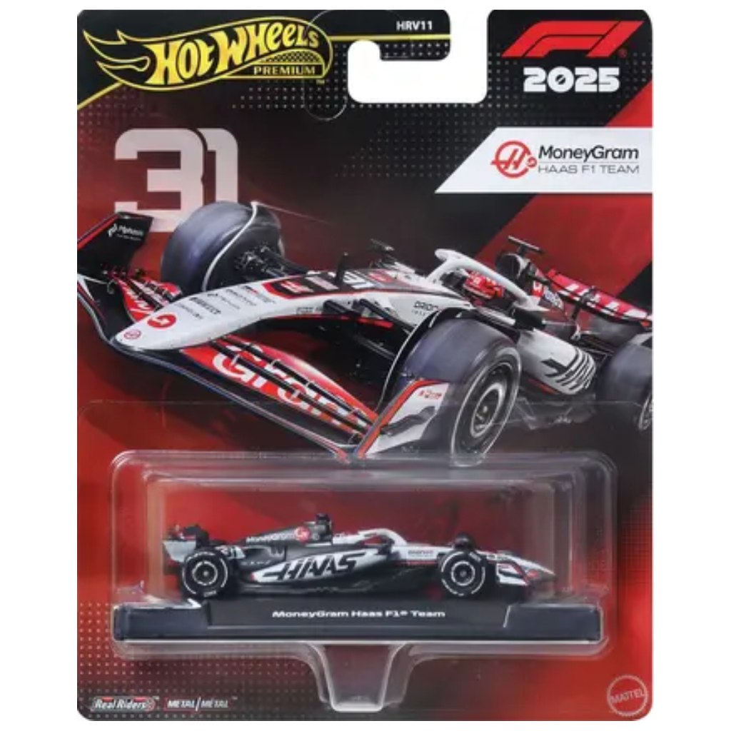 Hot Wheels Premium: MoneyGram Haas Formel 1 Team Nr. 31 Auto 1/64 - Mattel
