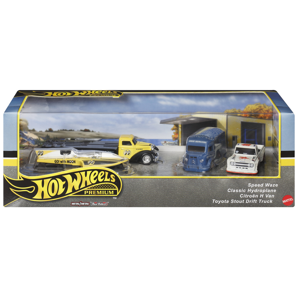 Hot Wheels: Premium Vintage Rennteam Spielzeugauto 4er-Pack – Mattel