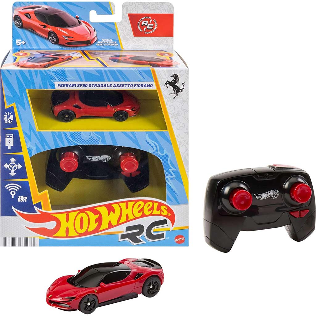 Hot Wheels: RC Ferrari ferngesteuertes Auto 1/64 - Mattel