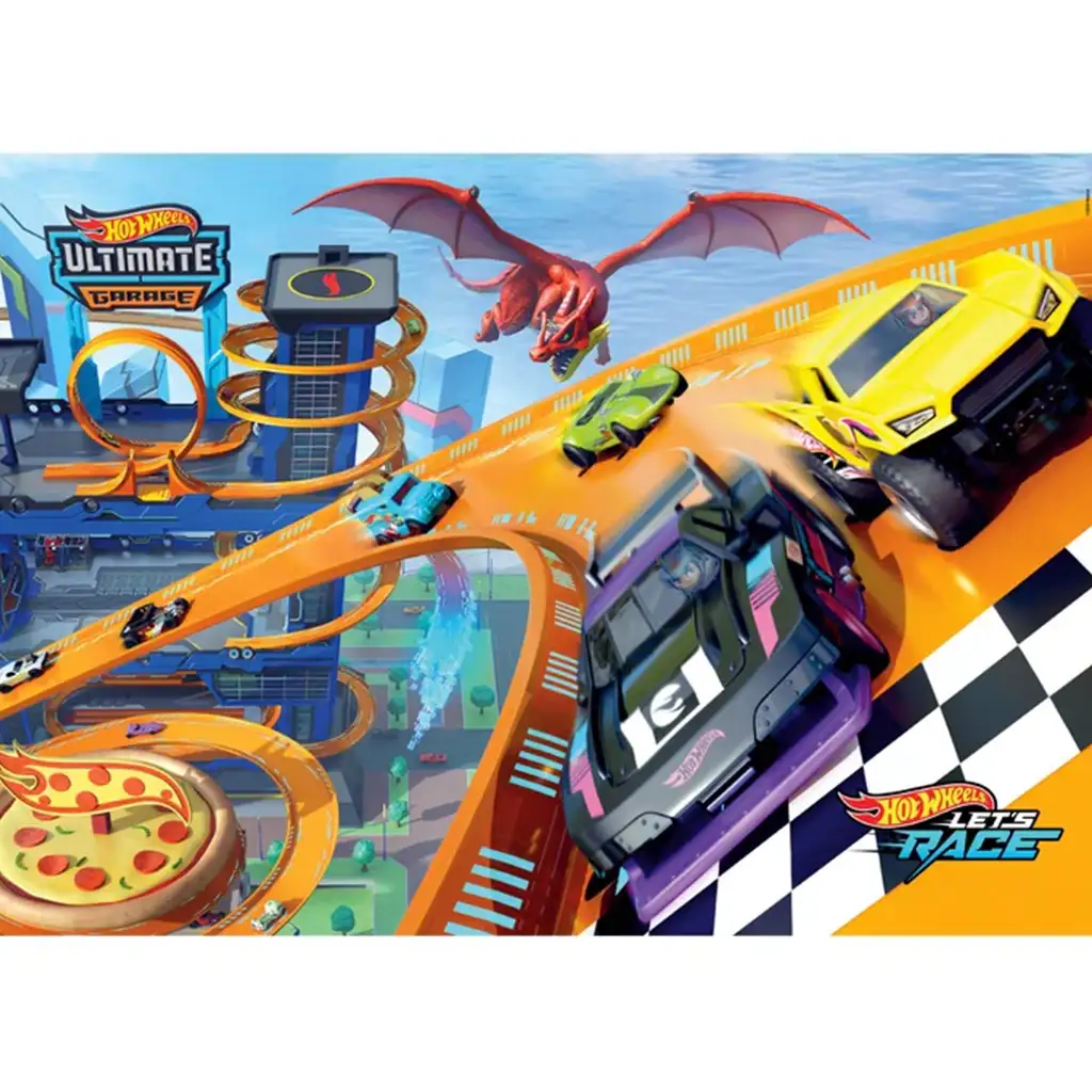 Hot Wheels Rennen 104-teiliges Supercolor Puzzle - Clementoni kép 2