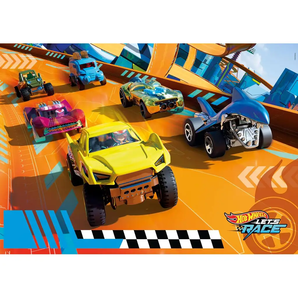 Hot Wheels Rennen bereit 104-teiliges Maxi Supercolor Puzzle - Clementoni kép 2