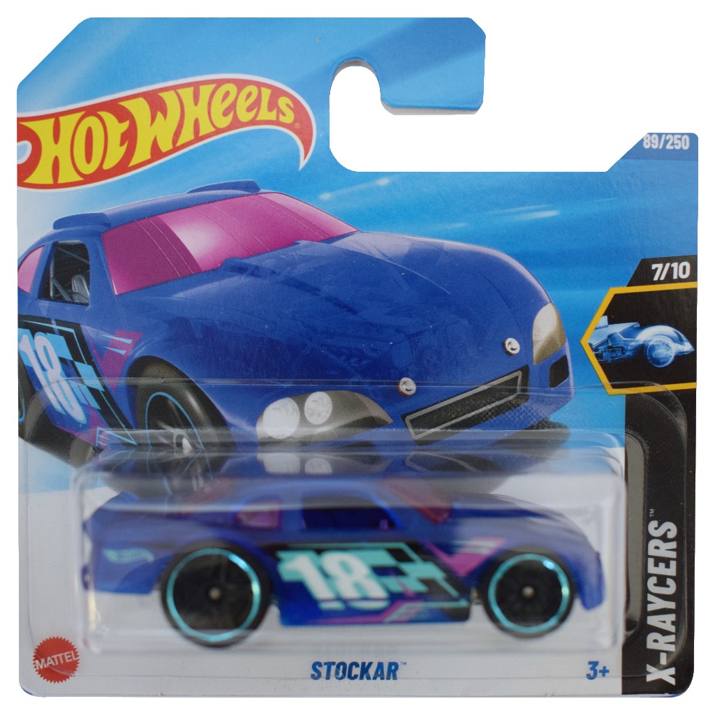 Hot Wheels: Stockar blaues Spielzeugauto 1/64 – Mattel