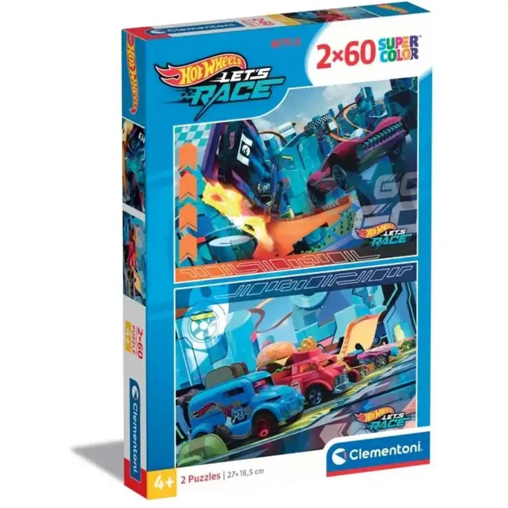 Hotwheels 2x60 Stück Supercolor Puzzle - Clementoni
