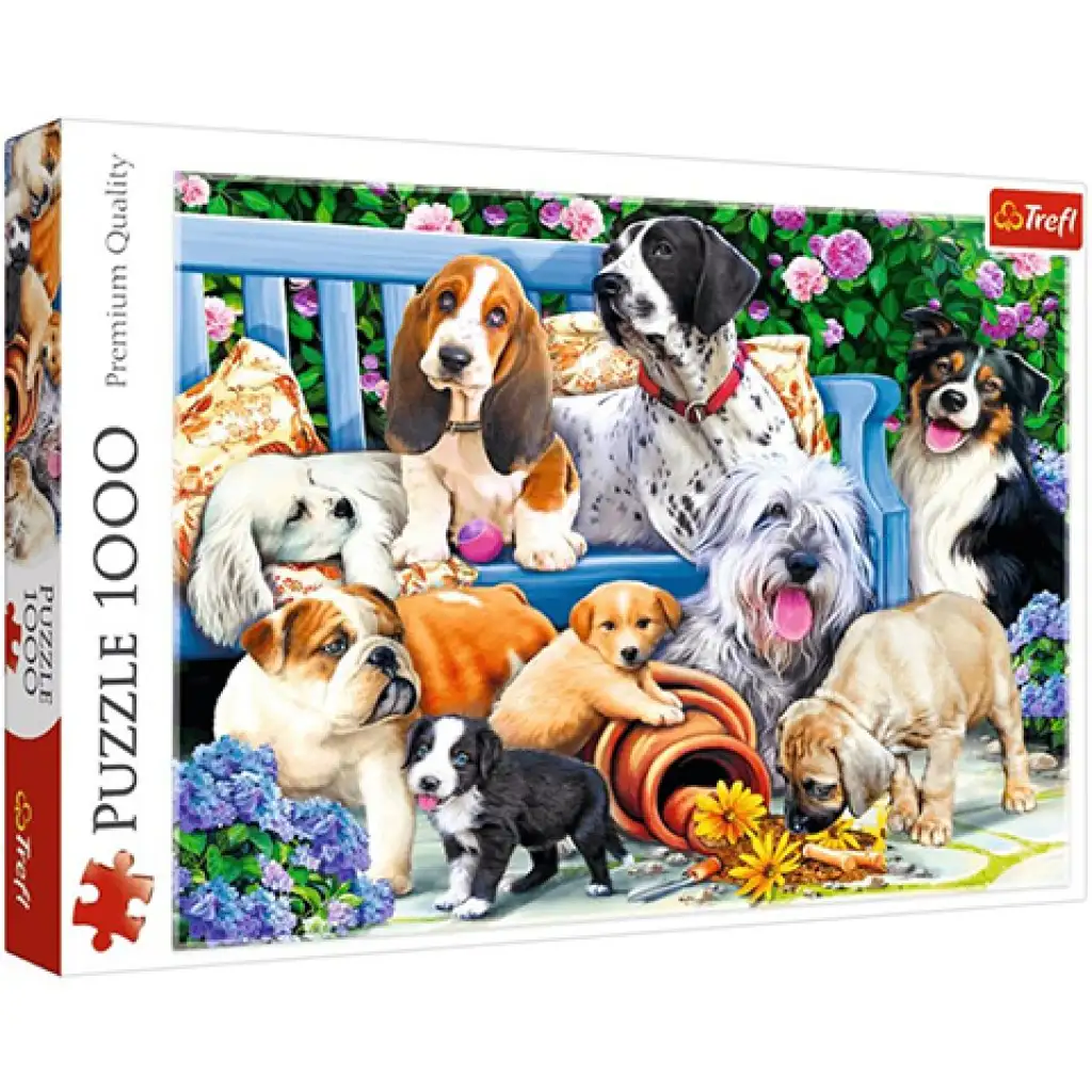 Hunde im Park 1000-teilige Puzzle - Trefl