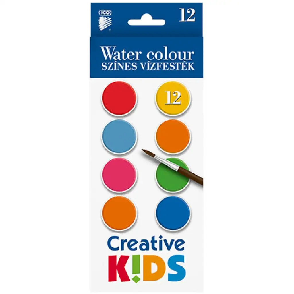 ICO: Creative Kids Wasserfarben 12 Stück 28mm