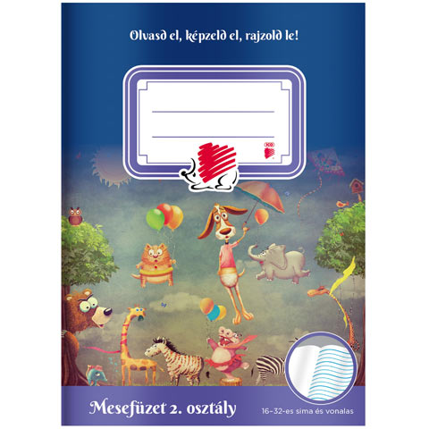 ICO: Igel zweites Klasse Märchenheft A/5 mit 16-32er Linierung