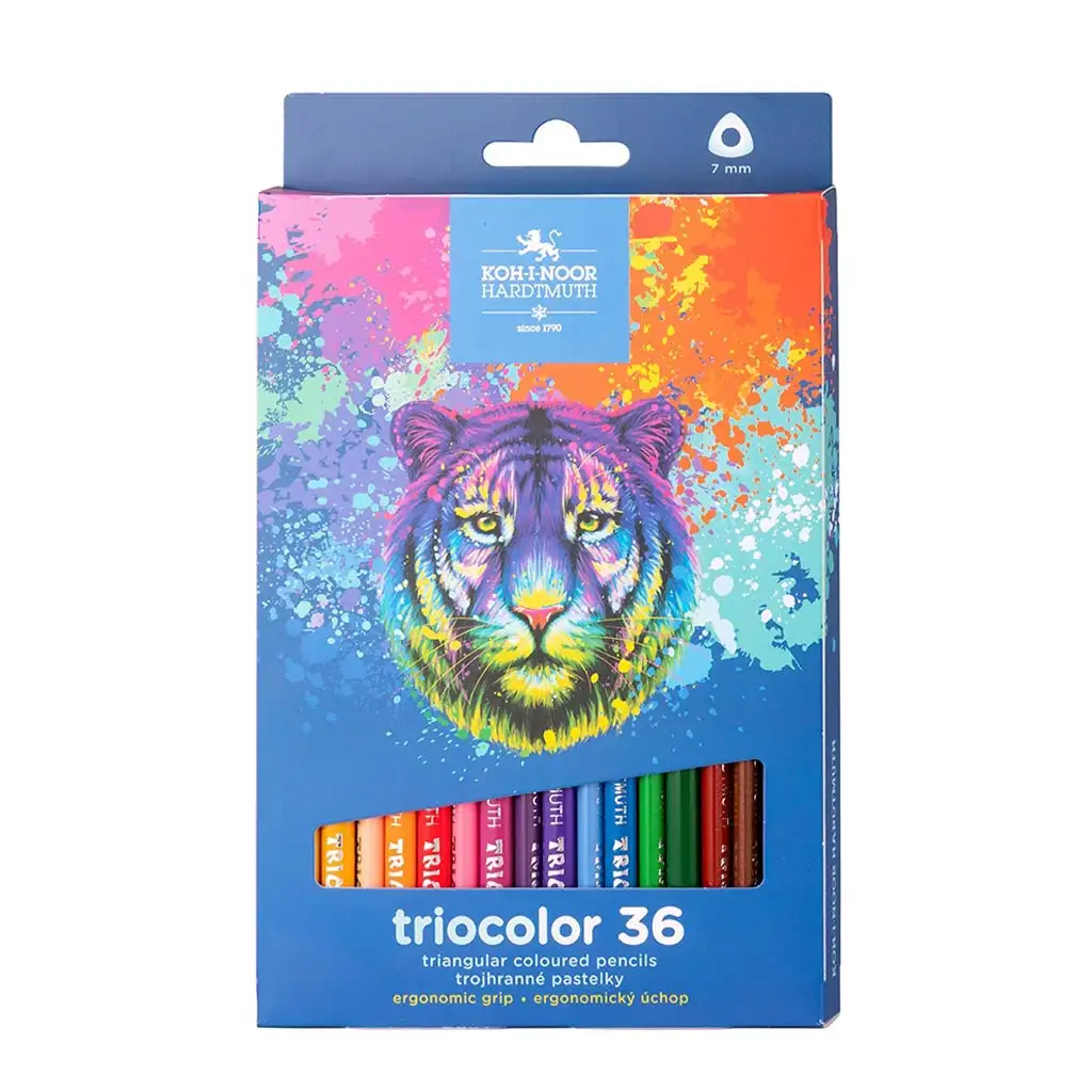 ICO: Koh-I-Noor 3135 Sechseckiger Buntstift in Tigerdose, 36 Stück