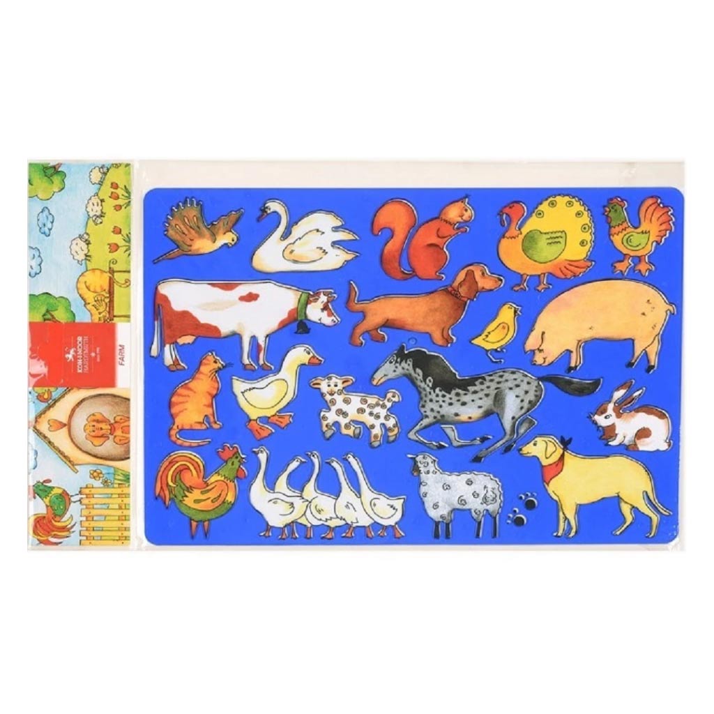 ICO: Koh-I-Noor Zeichenschablone mit Bauernhoftieren