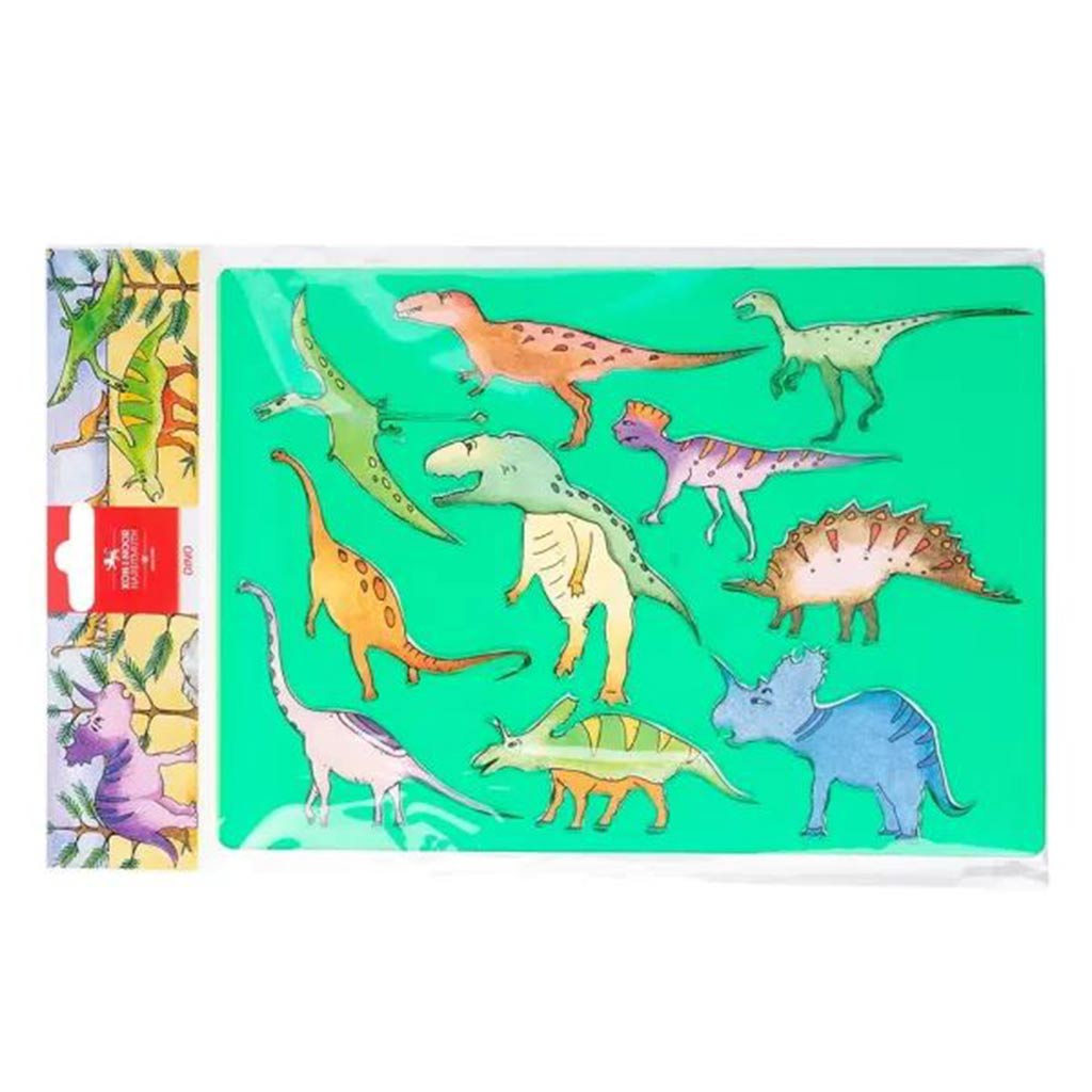 ICO: Koh-I-Noor Zeichenschablone mit Dinosauriern