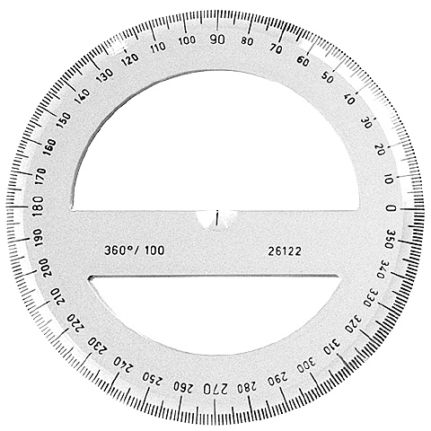 ICO: Koh-I-Noor transparenter Winkelmesser 360 Grad