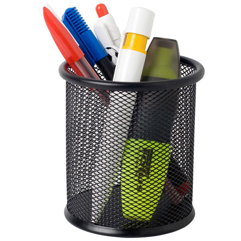 ICO: Schreibtisch-Stiftehalter aus Metallgeflecht, schwarz