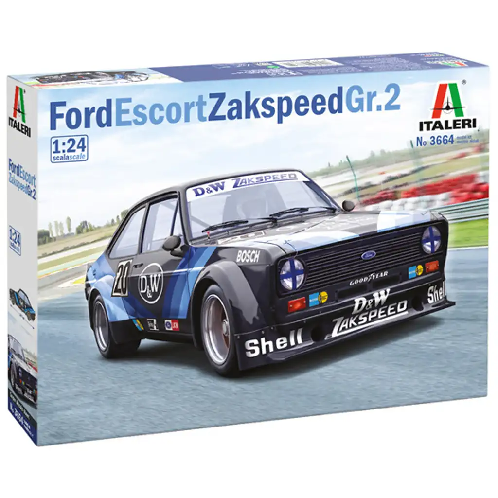 Italeri 1/24 Ford Escort Zakspeed Gr.2 Automodellbausatz