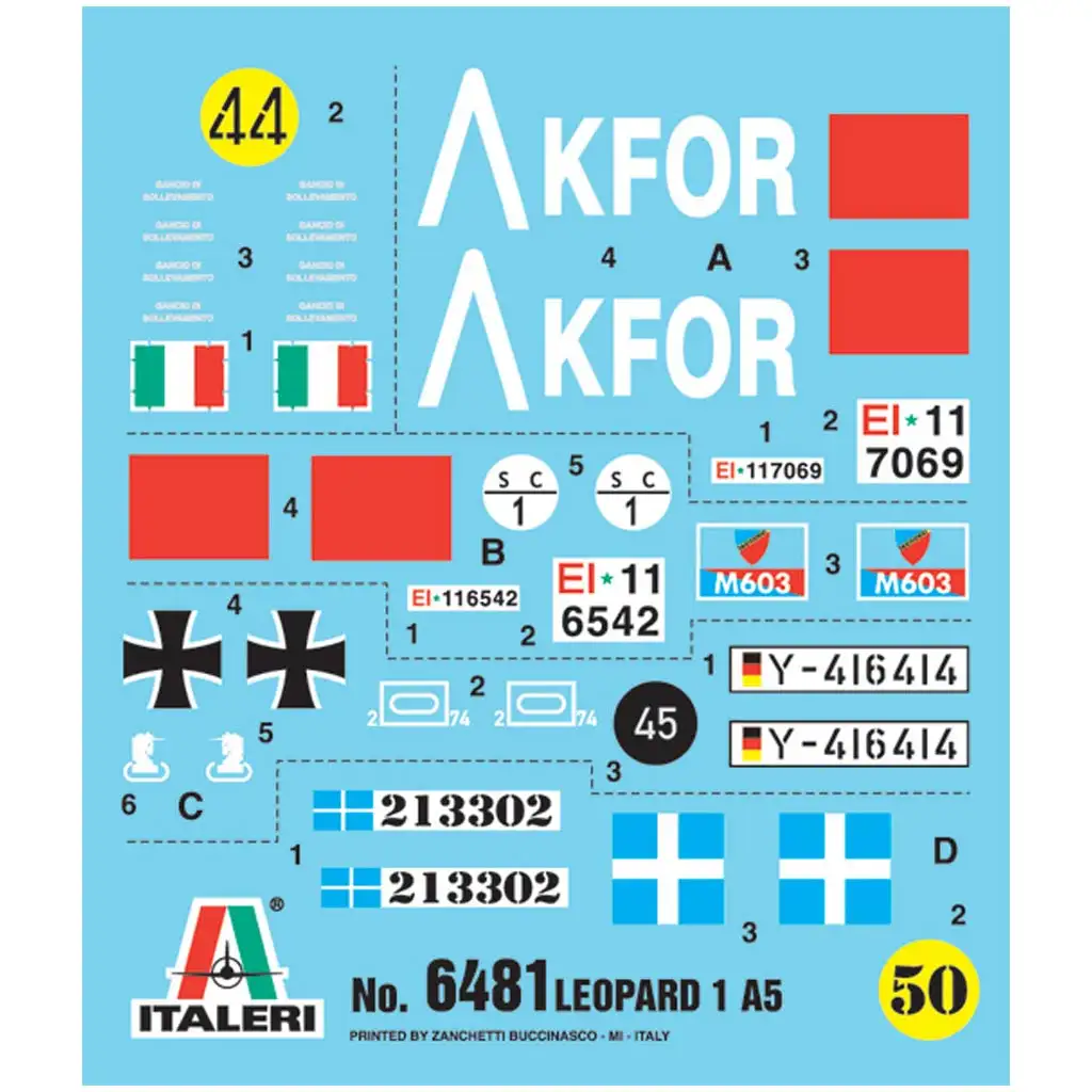 Italeri 1/35 Leopard 1A5 Panzer Modellbausatz kép 9