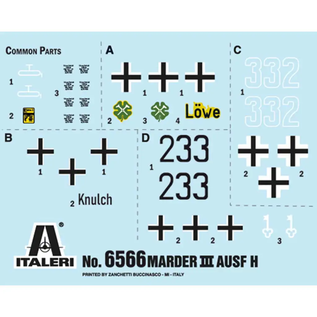 Italeri 1/35 Marder III Ausf. H Sd.Kfz.138 Panzerbausatz kép 2