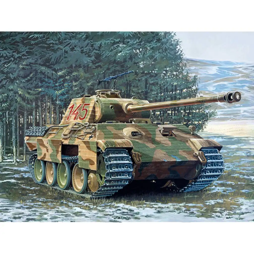 Italeri 1/35 Sd.Kfz. 171 Panther Ausf. A Panzer Modellbausatz kép 9