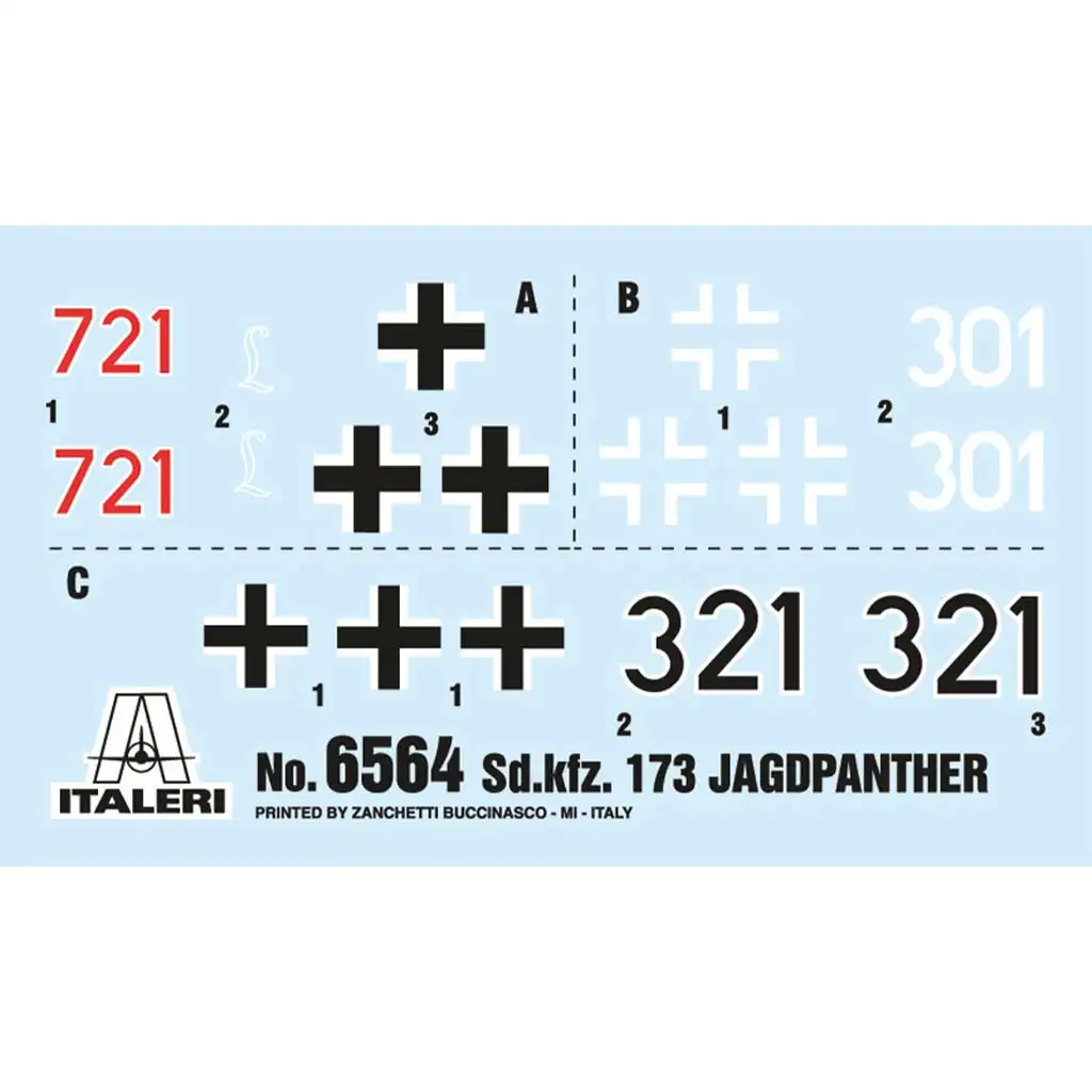 Italeri 1/35 Sd.Kfz.173 Jagdpanther mit Besatzung in Winteruniform Modellbausatz kép 2