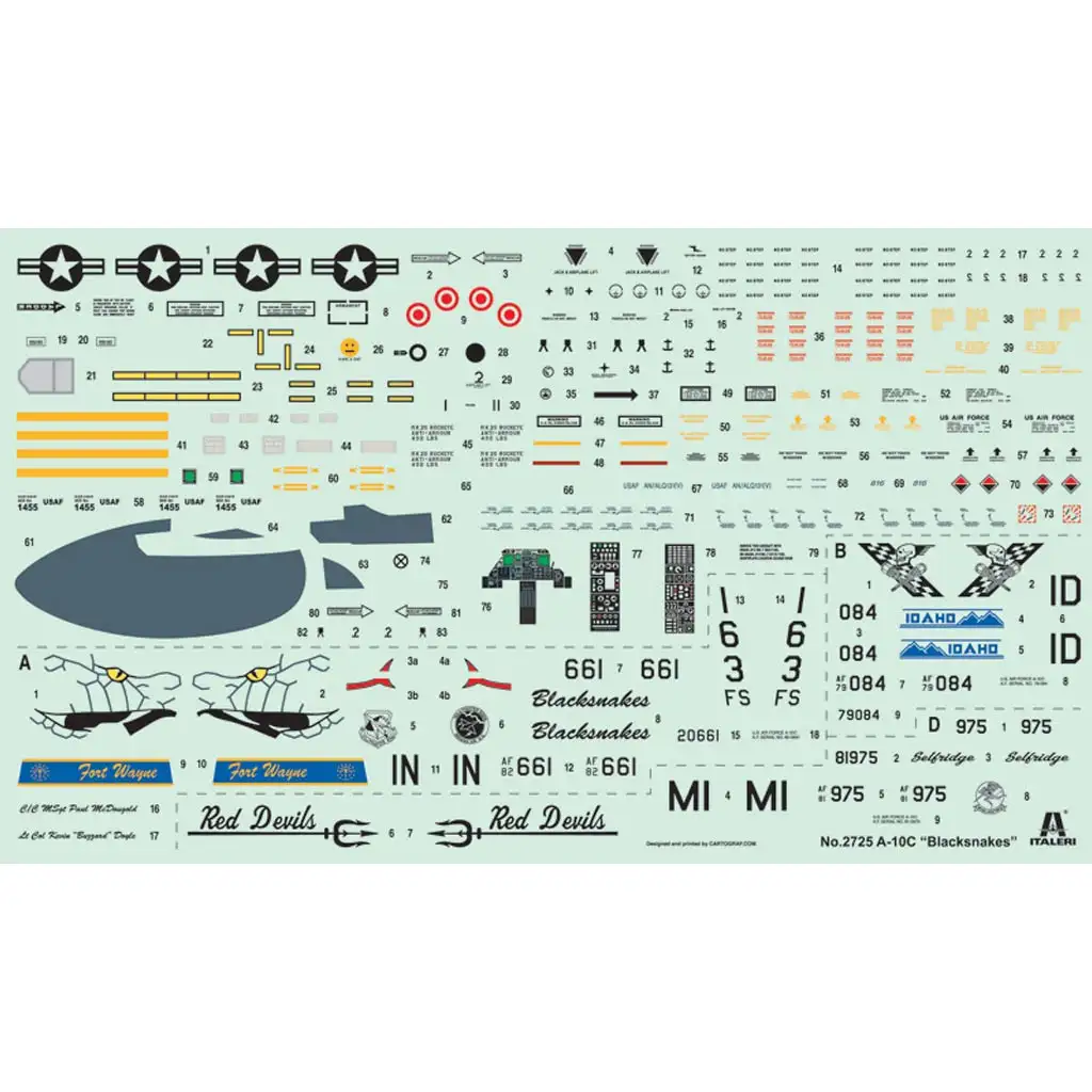 Italeri 1/48 A-10C Blacksnakes Flugzeugmodellbausatz kép 4