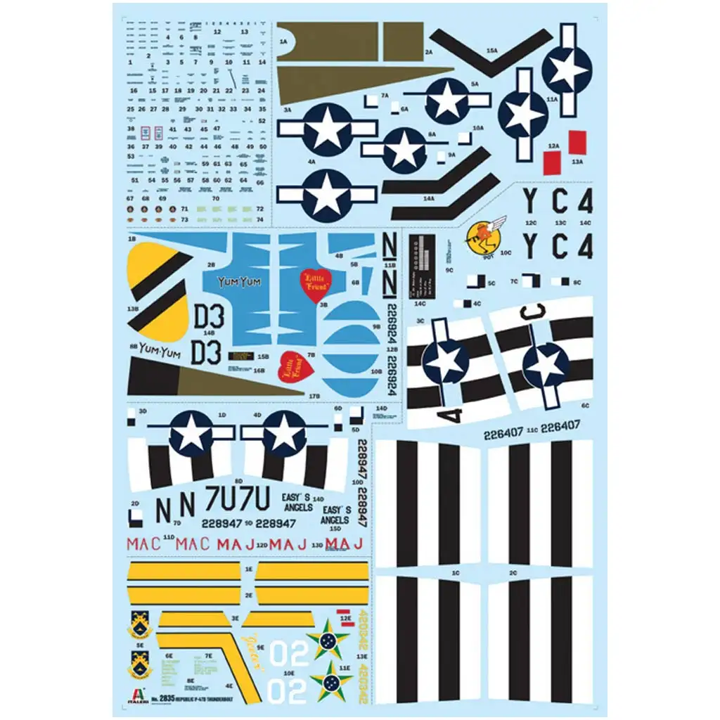 Italeri 1/48 P-47D Thunderbolt Flugzeugmodellbausatz kép 8