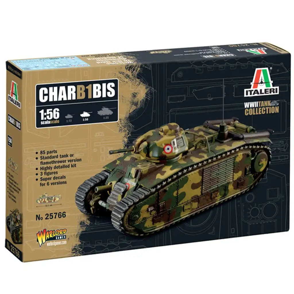 Italeri 1/56 Char B1 Bis Panzerbausatz