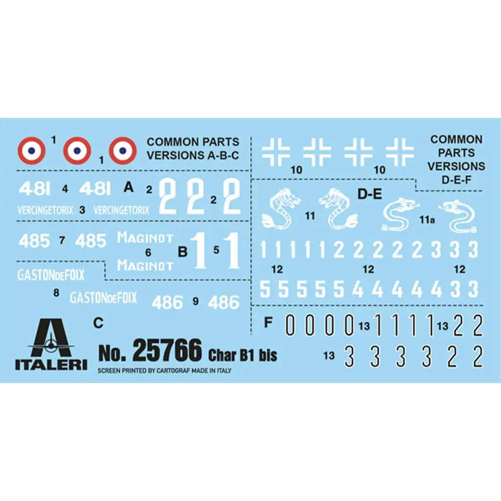 Italeri 1/56 Char B1 Bis Panzerbausatz kép 2