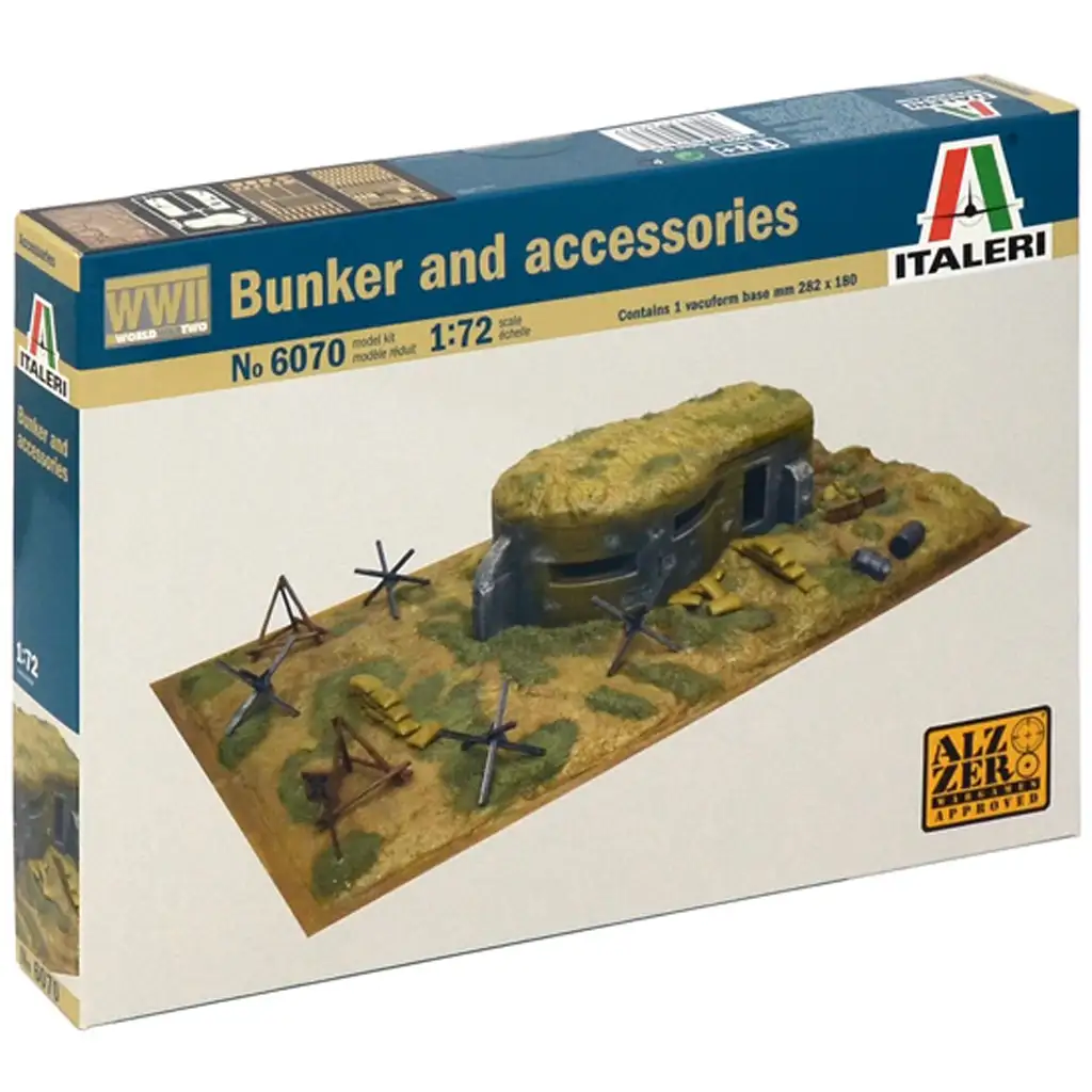 Italeri 1/72 Bunker und Geländeteile Diorama-Set