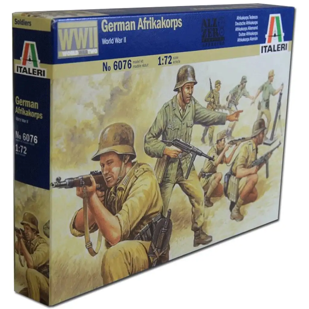 Italeri 1/72 Deutsche Afrikakorps Deutsche Militärfiguren Modellbausatz kép 1