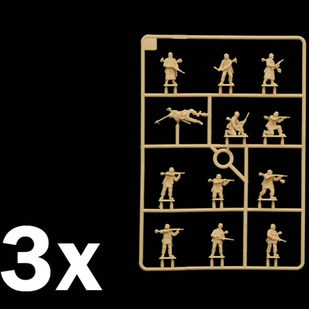 Italeri 1/72 Deutsche Infanterie Winteruniform - Deutsche Soldatenfiguren im Winteruniform Modellbausatz kép 2