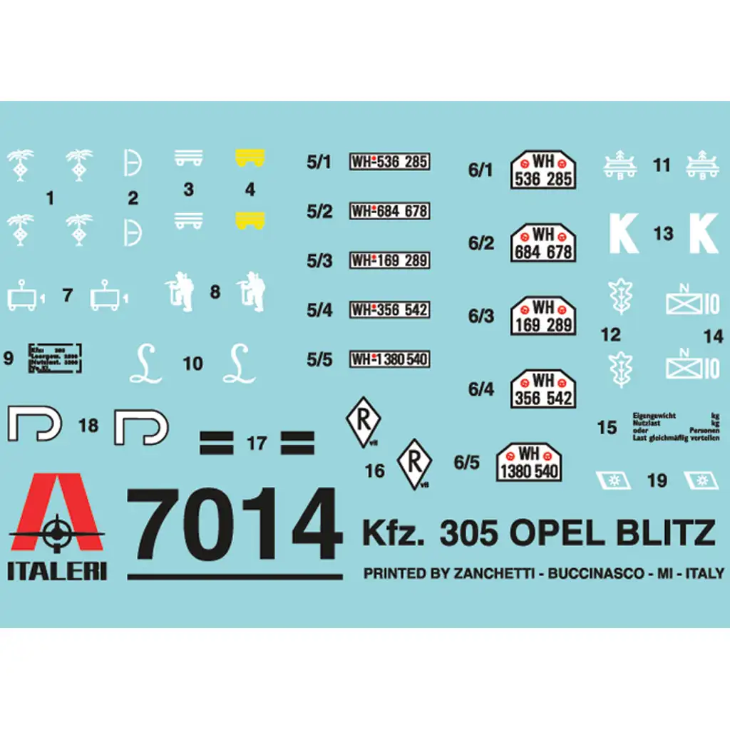 Italeri 1/72 Kfz. 305 Opel Blitz Militär-Lkw Modellbausatz kép 5
