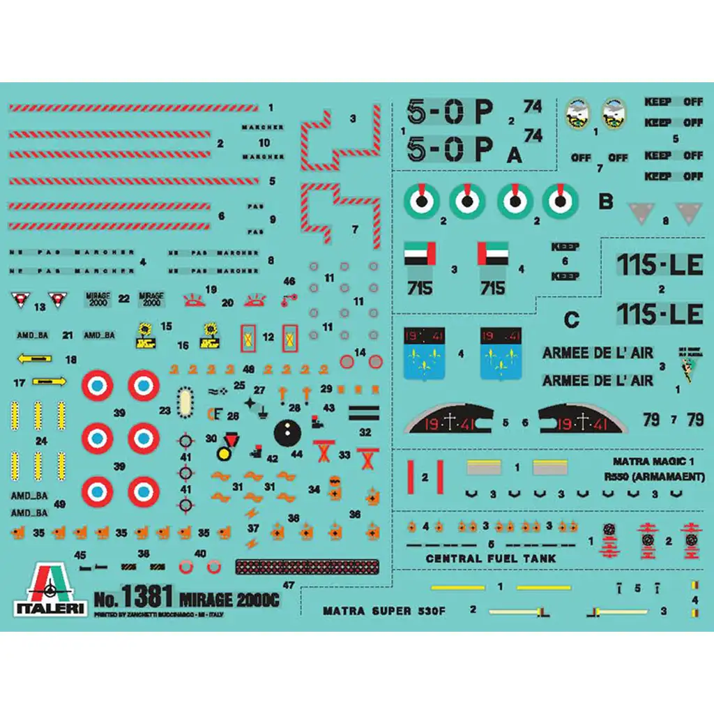 Italeri 1/72 Mirage 2000C Jagdflugzeugmodell kép 3