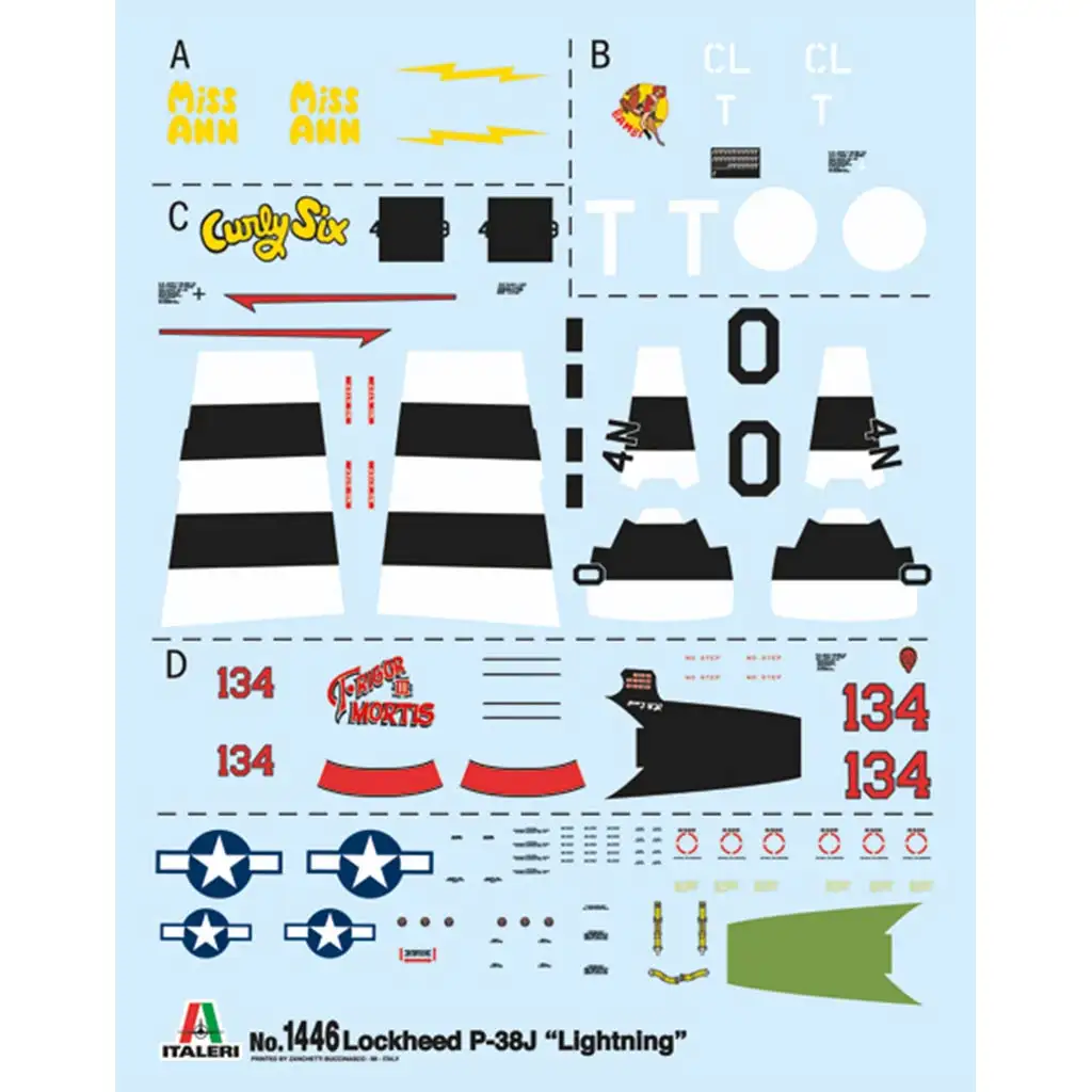Italeri 1/72 P-38J Lightning Flugzeugmodell kép 3