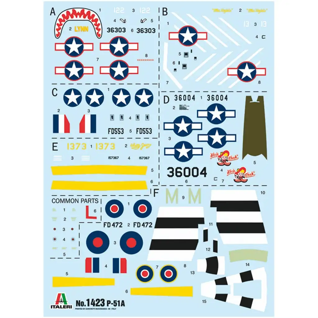 Italeri 1/72 P-51A Mustang Jagdflugzeugmodell kép 5