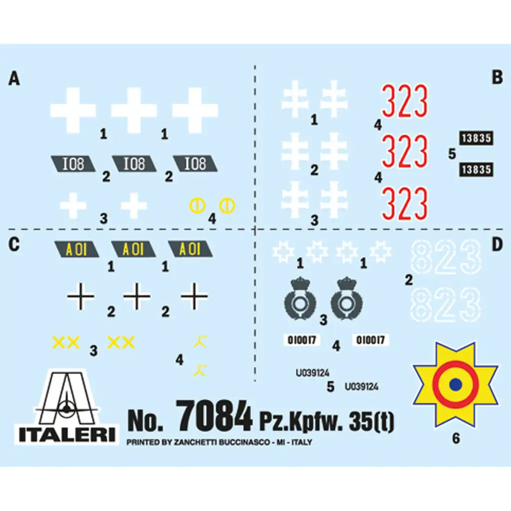 Italeri 1/72 Pz. Kpfw. 35(t) Panzer-Modellbausatz kép 8