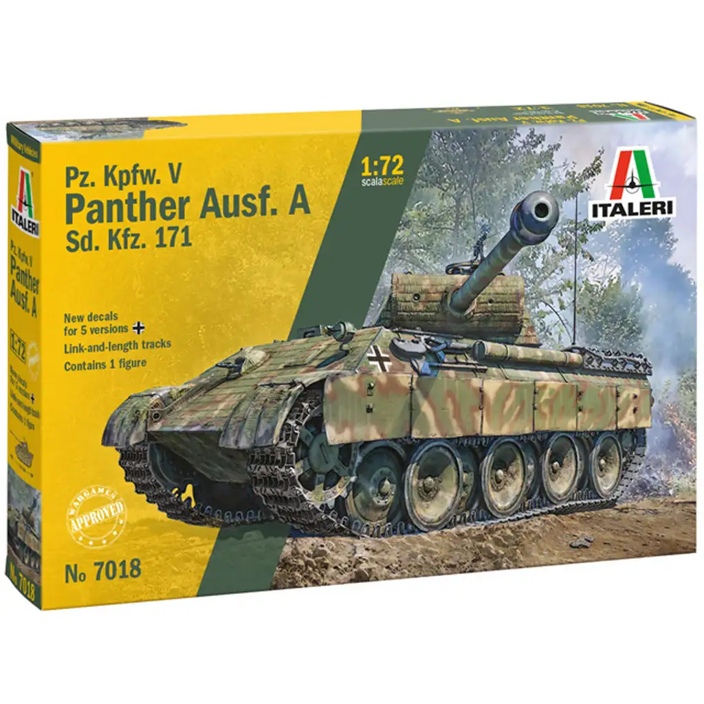 Italeri 1/72 Pz. Kpfw. V Panther Ausf. A Panther Panzer Modellbausatz