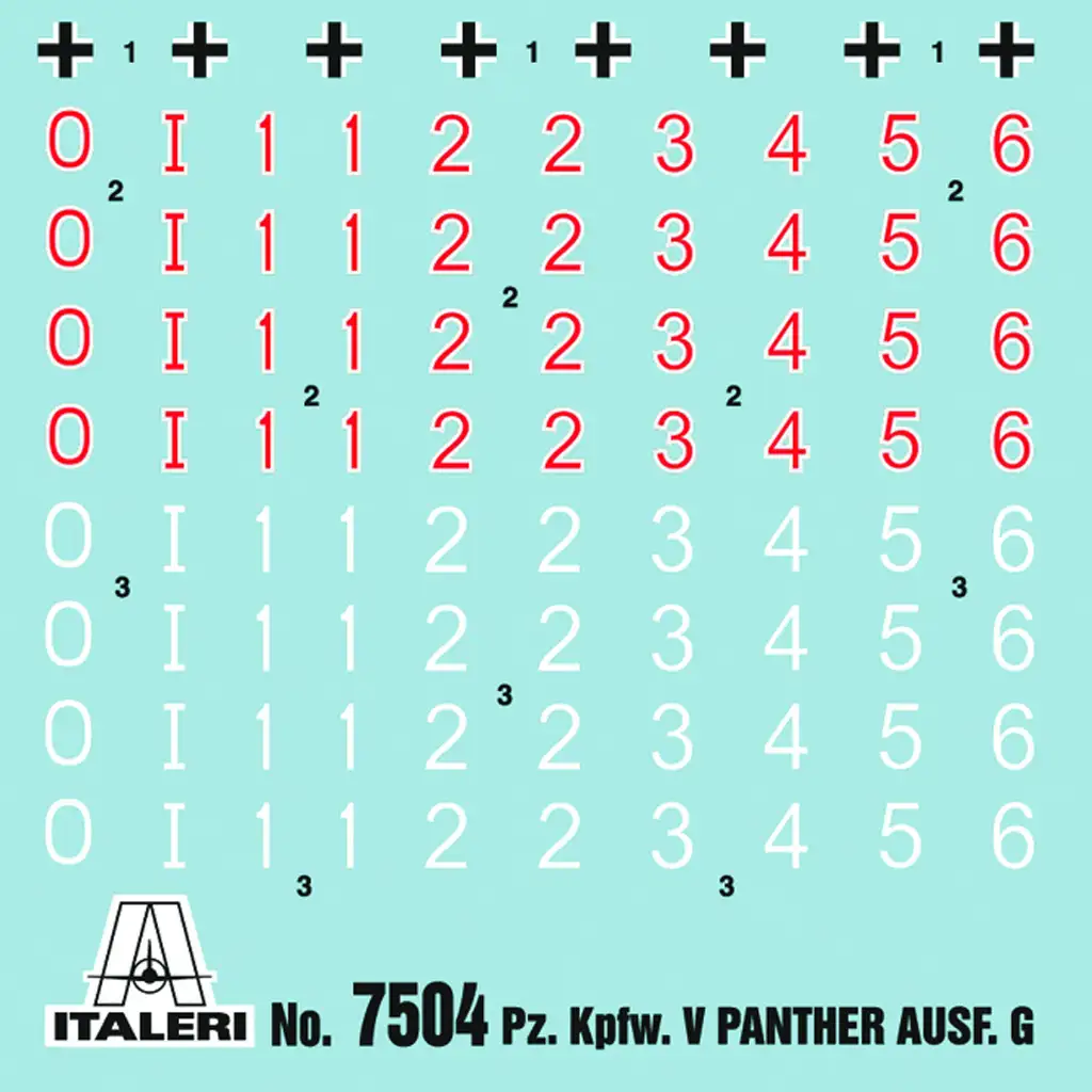 Italeri 1/72 Pz. Kpfw. V Panther Ausf. G Panther Panzer 2er Modellbausatz kép 3