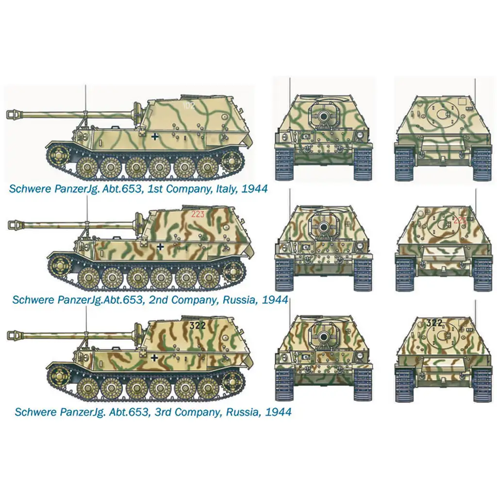 Italeri 1/72 Sd. Kfz. 184 Panzerjäger Elefant Jagdpanzer Modellbausatz kép 5