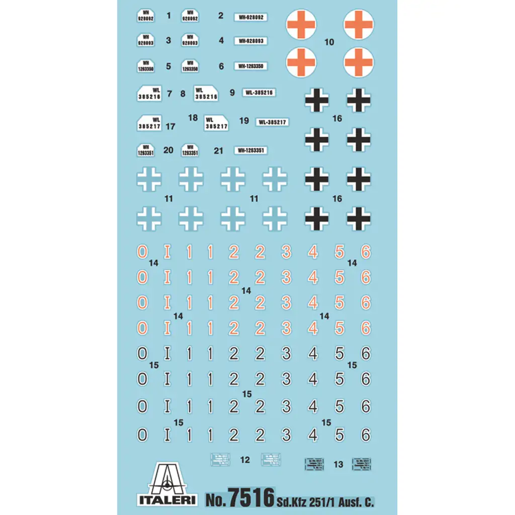 Italeri 1/72 Sd. Kfz. 251/1 Ausf. C Halbkettenfahrzeuge gepanzerte Fahrzeuge 2er-Modellbausatz kép 2